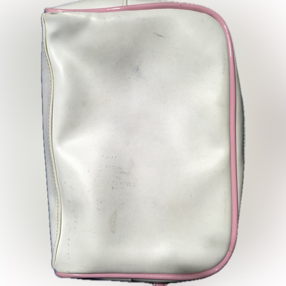 CHANEL Parfum Zipper Cosmetic Pouch White Pink Makeup Case - Picture 4 of 9